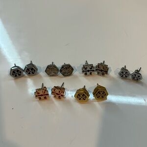 6 Tory Burch stud earrings